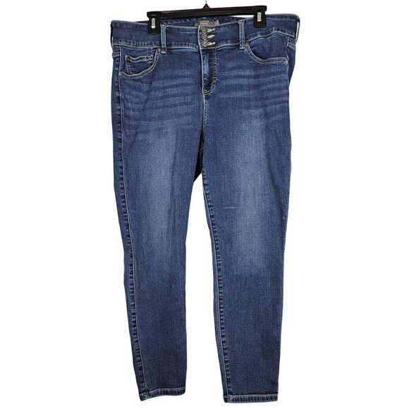 Torrid Women's Super Soft Dark Wash High Rise Jegging Size 18s (Short) - Picture 10 of 13